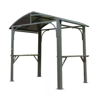 Outdoor BBQ Gazebo Built to Shield Grills, 8x5 Arc Roof, Steel Frame, Double-Layer Ventilation Design