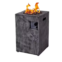 Outdoor Propane Fire Pit Built for Year-Round Warmth, 30000 BTU, Wood-Look Surface, Electronic Ignition