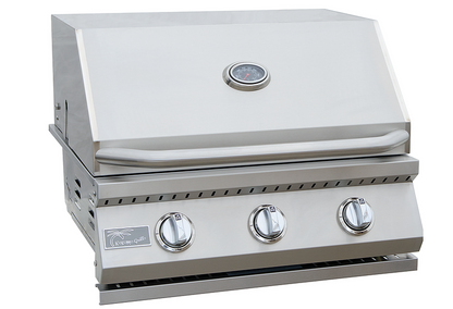 KoKoMo 26” BBQ Grill with 3-Burner Stainless Steel Cart – Freestanding