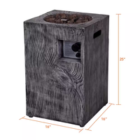 Outdoor Propane Fire Pit Built for Year-Round Warmth, 30000 BTU, Wood-Look Surface, Electronic Ignition